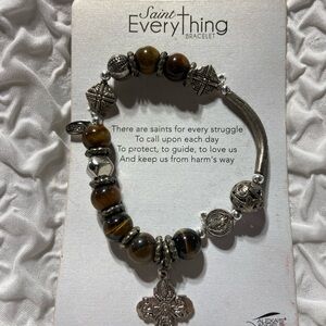 Silver and Brown All Saint Bracelet NWT Never Worn Great Gift